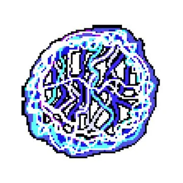 Light electric orb pixel art vector illustration Stock Illustration