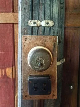 Light electric retro switch Stock Photos