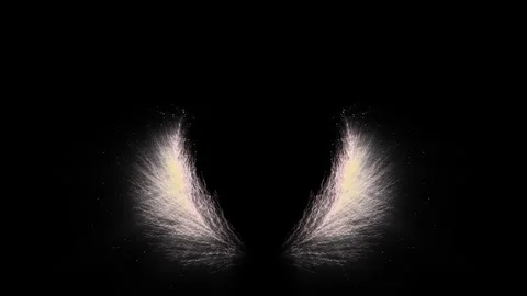 Light elements of light yellow particles appear on a dark background. Use the Stock Footage 309295025