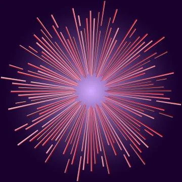 Light emitted from the center Stock Illustration