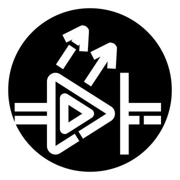 Light emitting diode circuit diagram icon concept Stock Illustration