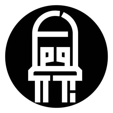 Light emitting diode component icon in a circle Stock Illustration