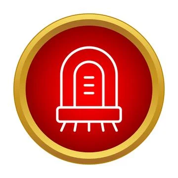 Light emitting diode in an electronic component icon Illustrazione stock