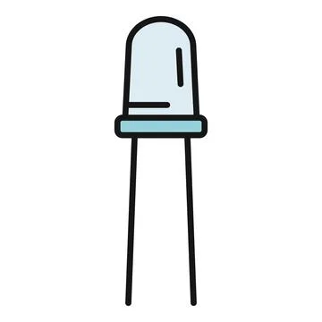 Light emitting diode icon representing technology and electronics Stock Illustration