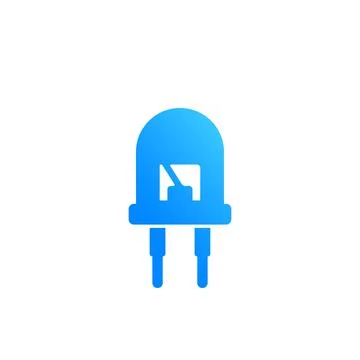 Light emitting diode, led icon Stock Illustration