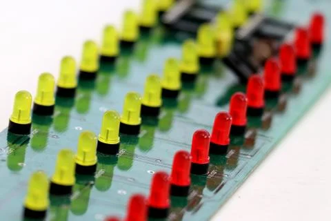 Light-emitting diode, pcb plate, Fotos Stock