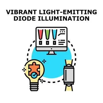 Light emitting diode technology solution development 库存插图