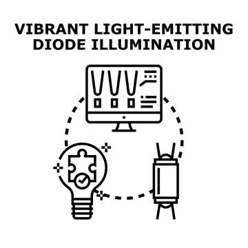 Light emitting diode technology solution development Stock Illustration