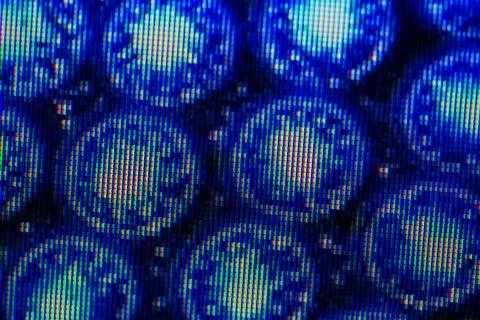 Light emitting diodes for LED display. Digital LED screen background Stock Photos