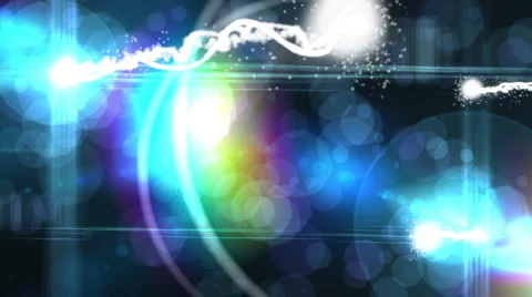 Light emitting streaks with particles Stock Footage 1090391