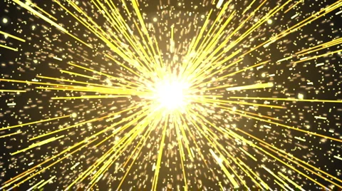 Light emitting streaks with particles Stock Footage 1090398