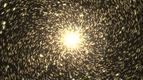 Light emitting streaks with particles Stock Footage 1090424