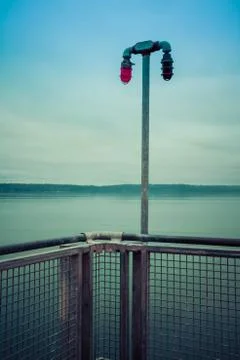 A Light on the end of a Pier Foto stock