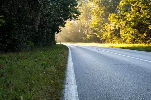 Light at the end of the road Stockfoto's