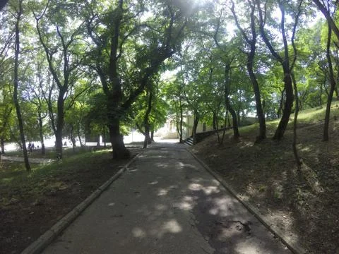 Light at the end of the track Stock Photos