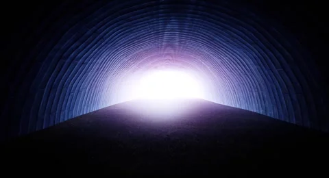 Light at the end of the tunnel abstract video Stock Footage 304976516
