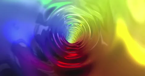 Light at the end of the tunnel, flying deep into the colorful rainbow tunnel Stock Footage 188260622