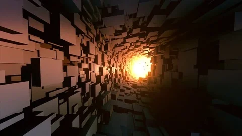 A light in the end of a tunnel Stock Footage 79315327