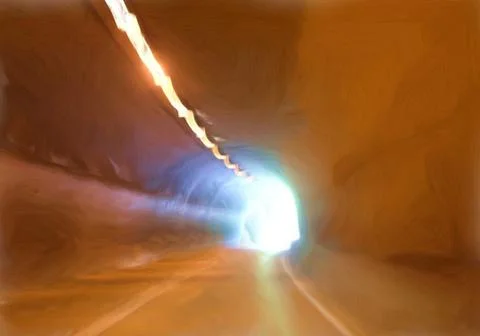 Light At The End Of The Tunnel Stock Illustration