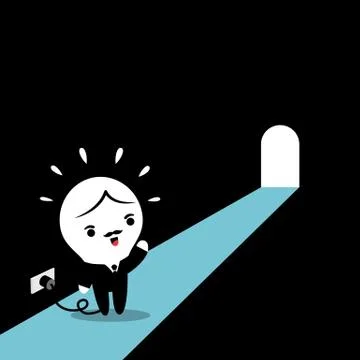 Light at the end of the tunnel Stock Illustration
