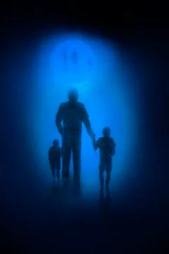 A light in the end of a tunnel Stock Illustration