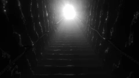 The light at the end of the tunnel. Loopable video. Stock Footage 129868217
