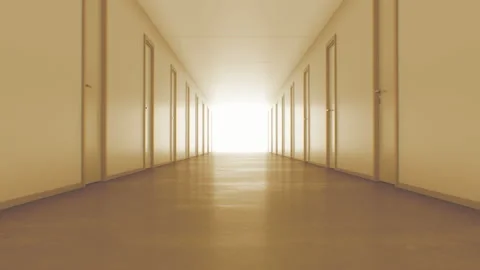 Light in the End of Tunnel. Moving to the Light Seamless 3d Animation. Endless Stock-Footage 104815204