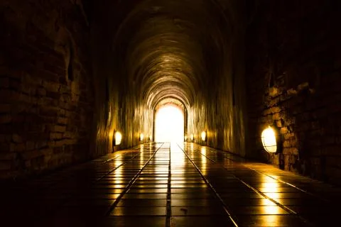Light at end of tunnel Stock Photos