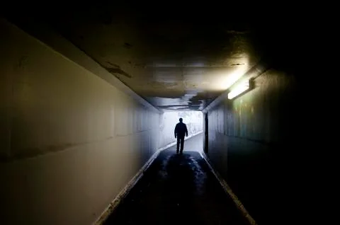 Light at end of tunnel Stock Photos