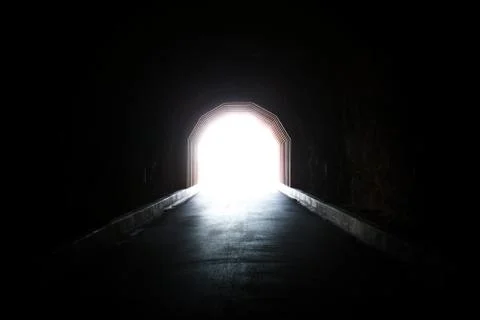 A light at the end of the tunnel Stock Photos