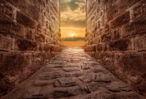 Light in the end of the tunnel Stock Photos