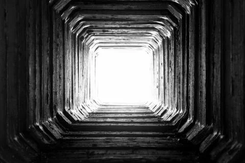 Light at the end of the tunnel Stock Photos