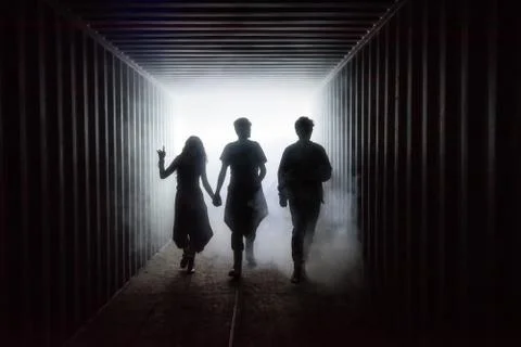 Light at the end of the tunnel Stock Photos