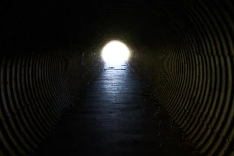Light on the end of the tunnel Stock Photos