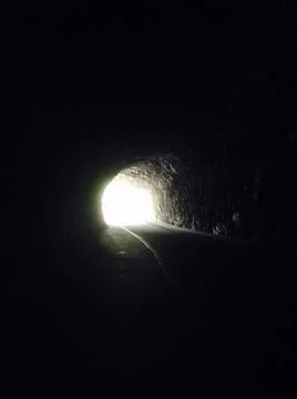 Light at the end of the tunnel Stock Photos