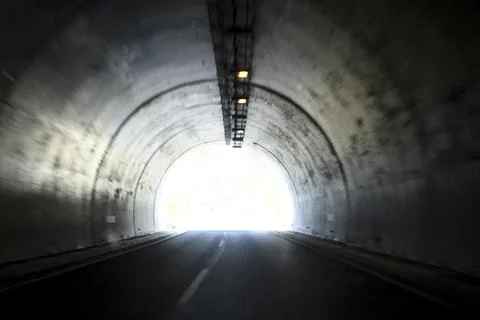 Light at the end of the tunnel Stock Photos