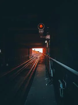 Light at the end of the tunnel Stock Photos