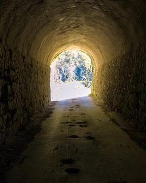 The light at the end of the tunnel Stock Photos