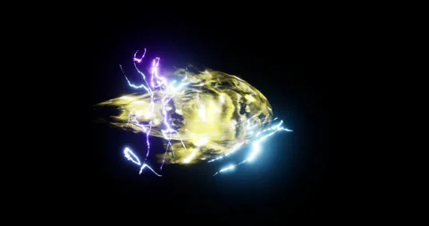 Light energy projectile effect on black background Stock Footage 317533348