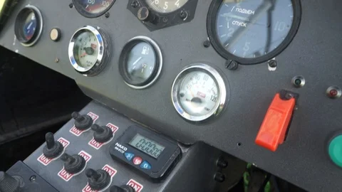 Light engine airplane dashboard Stock Footage 127005757