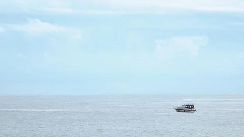 Light-engine boat  of the sea. Stock Footage 108932635