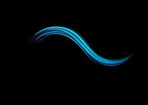 Light everyday glowing effect. Abstract light lines of movement and speed in Stock Illustration