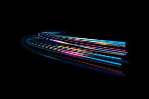 Light everyday glowing effect. Abstract light lines of movement and speed in Stock Illustration