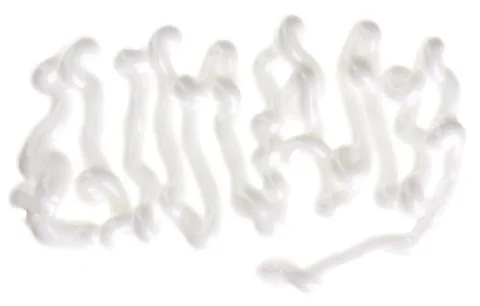 Light face cream samples on white Foto stock