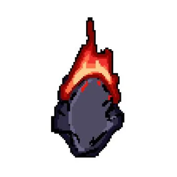 Light falling meteor pixel art vector illustration Stock Illustration