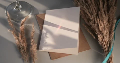 Light falls on the booklet Stock Footage 162770955