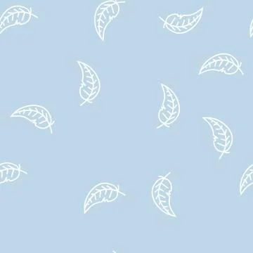 Light feather soft fluffy line seamless pattern Stock Illustration