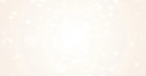 Light female ivory loop background with little moving white hearts. Video stock 96890360