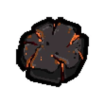 Light fire ball pixel art vector illustration Stock Illustration