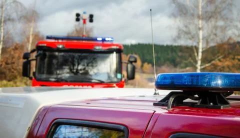 Light of fire engines Stock Photos